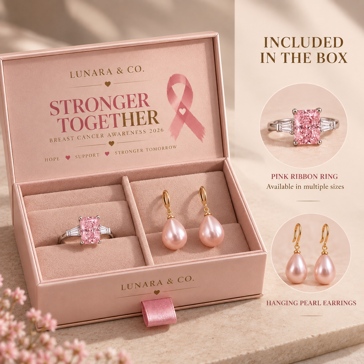 Breast Cancer Awareness Pink 2-Piece Gift Set