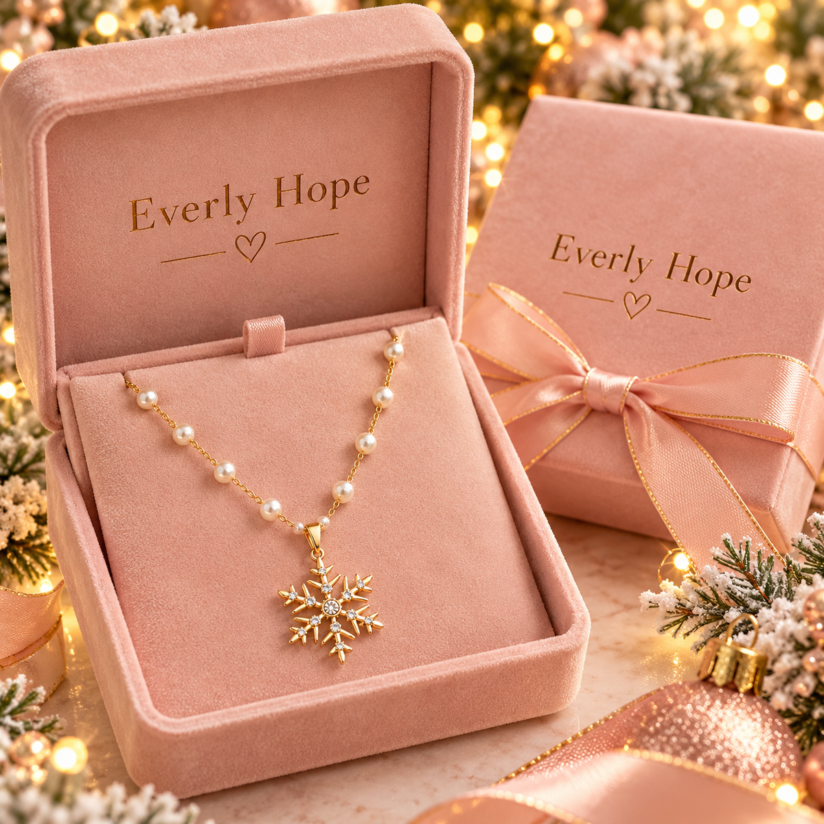 Everly Hope™ Snowflake Pearl Necklace