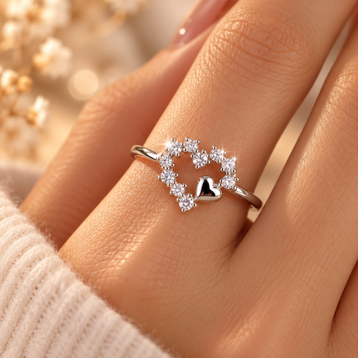 Everly Hope™ Sparkling Heart Ring – Elegant Crystal Love Ring