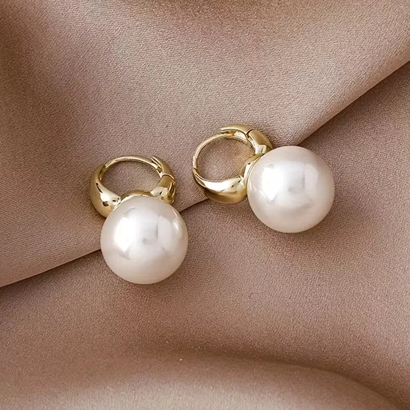 Breast Cancer Awareness Classic Pearl Earrings