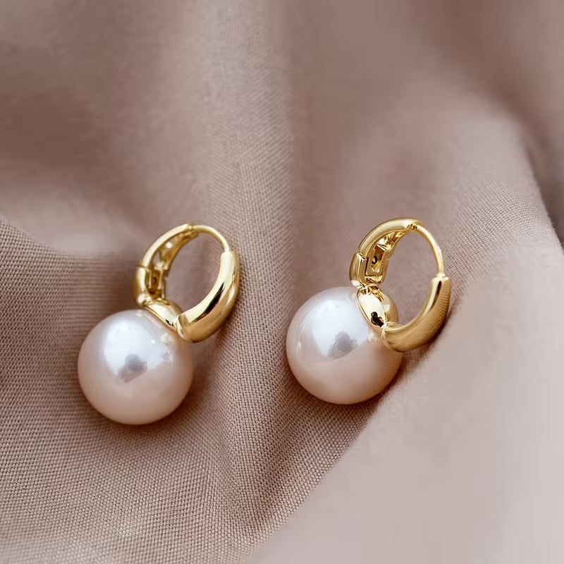 Breast Cancer Awareness Classic Pearl Earrings