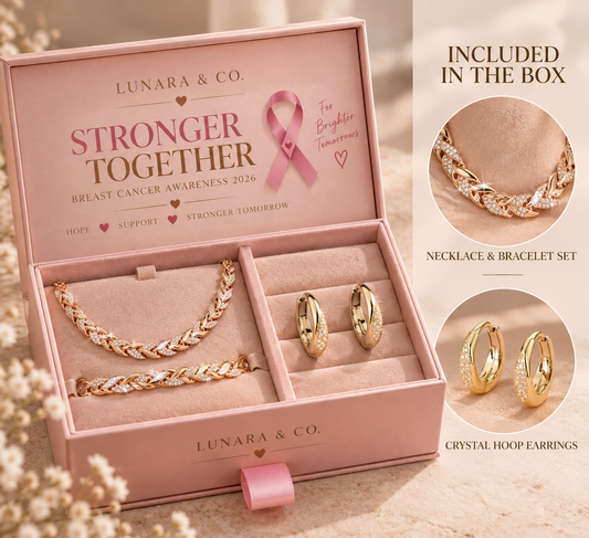 Breast Cancer Awareness Gold 2-Piece Gift Set
