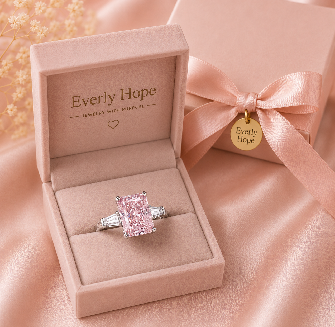 Classic Ribbon Pink Ring | Breast Cancer Awareness