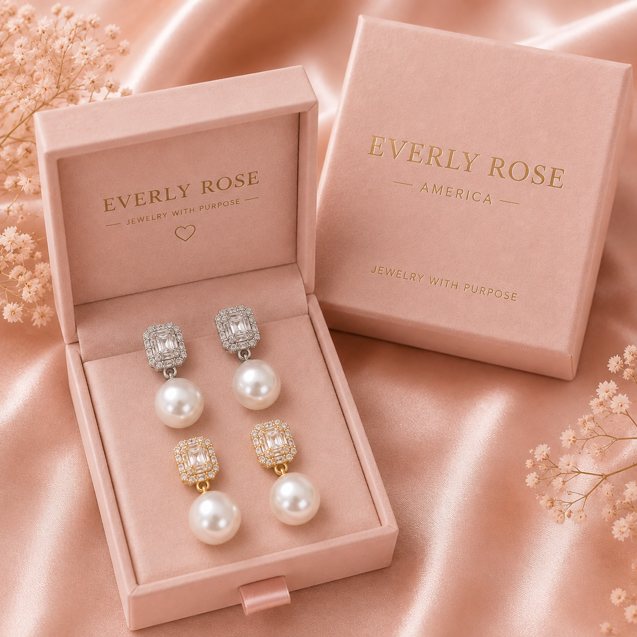 Breast Cancer Awareness | Luxe Pearl Earrings