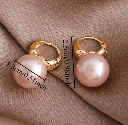 Breast Cancer Awareness Classic Pearl Earrings