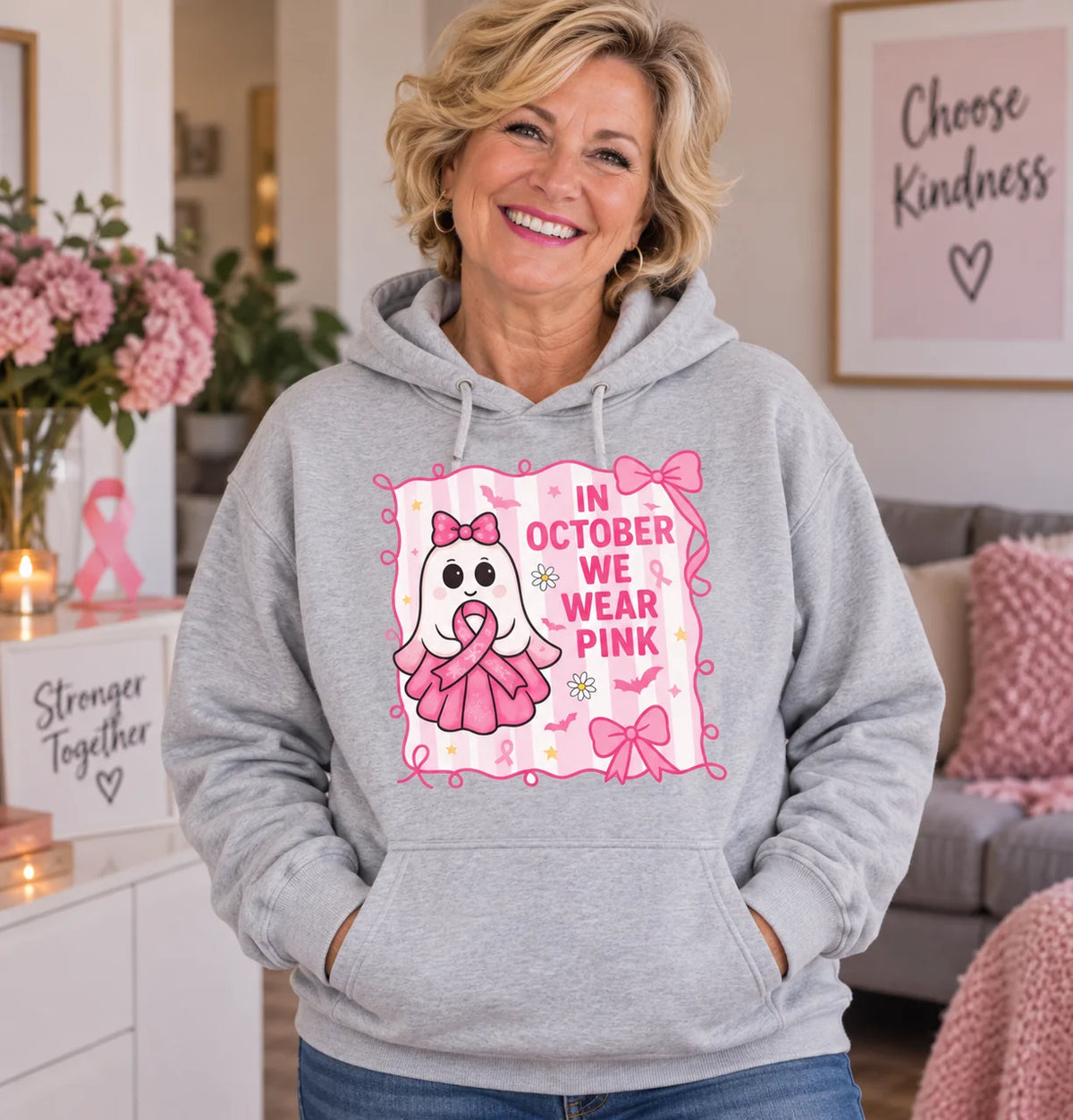 October We Wear Pink Hoodie