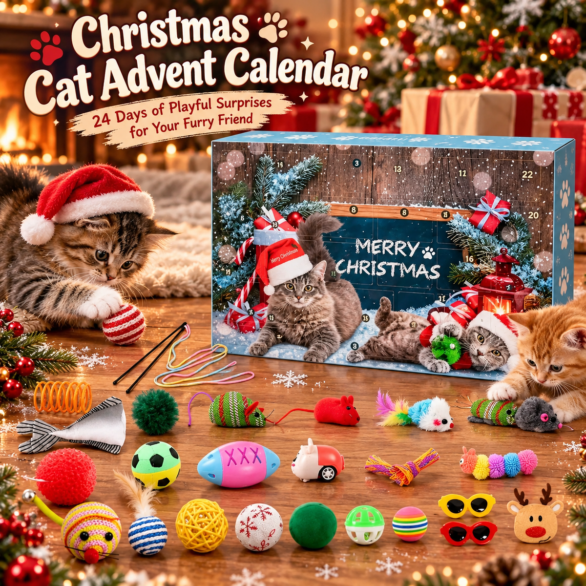 Christmas Cat Advent Calendar – 24 Days of Fun & Surprises