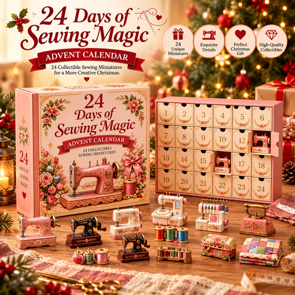 24 Days of Sewing Magic – Christmas Advent Calendar