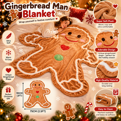Gingerbread Blanket – Ultra Soft & Cozy Christmas Throw