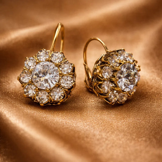 Breast Cancer Awareness | Luxe Vintage Zirconia Earrings