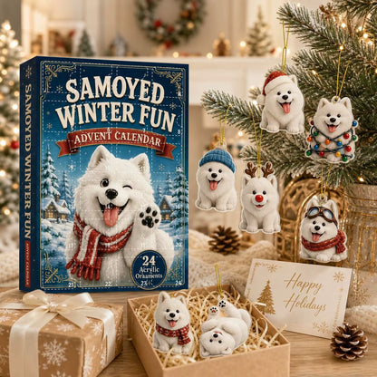 Samoyed Advent Calendar – 24 Adorable Christmas Dog Ornaments