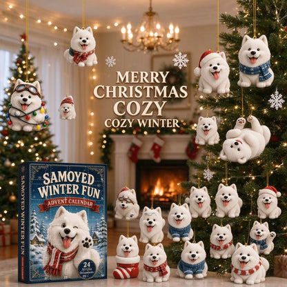 Samoyed Advent Calendar – 24 Adorable Christmas Dog Ornaments