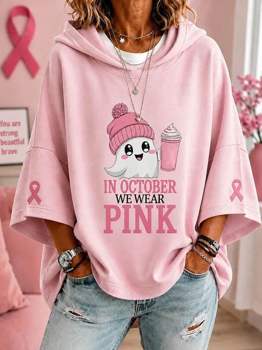 October we wear Pink Sweater | Breast Cancer Awareness