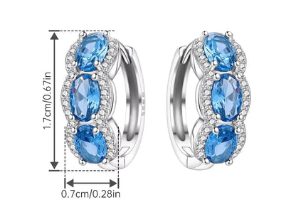 Shine for Her Blue Crystal Earrings - Ovarian Cancer Awareness