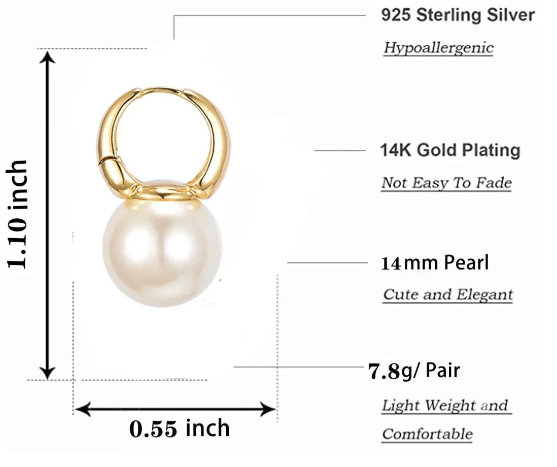 Breast Cancer Awareness Classic Pearl Earrings