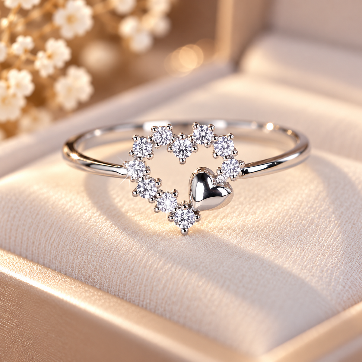 Everly Hope™ Sparkling Heart Ring – Elegant Crystal Love Ring