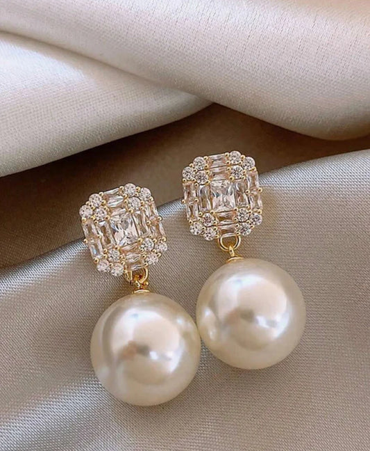 Breast Cancer Awareness | Luxe Pearl Earrings