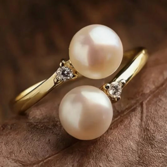 Breast Cancer Support | Pearl Adjustable Ring