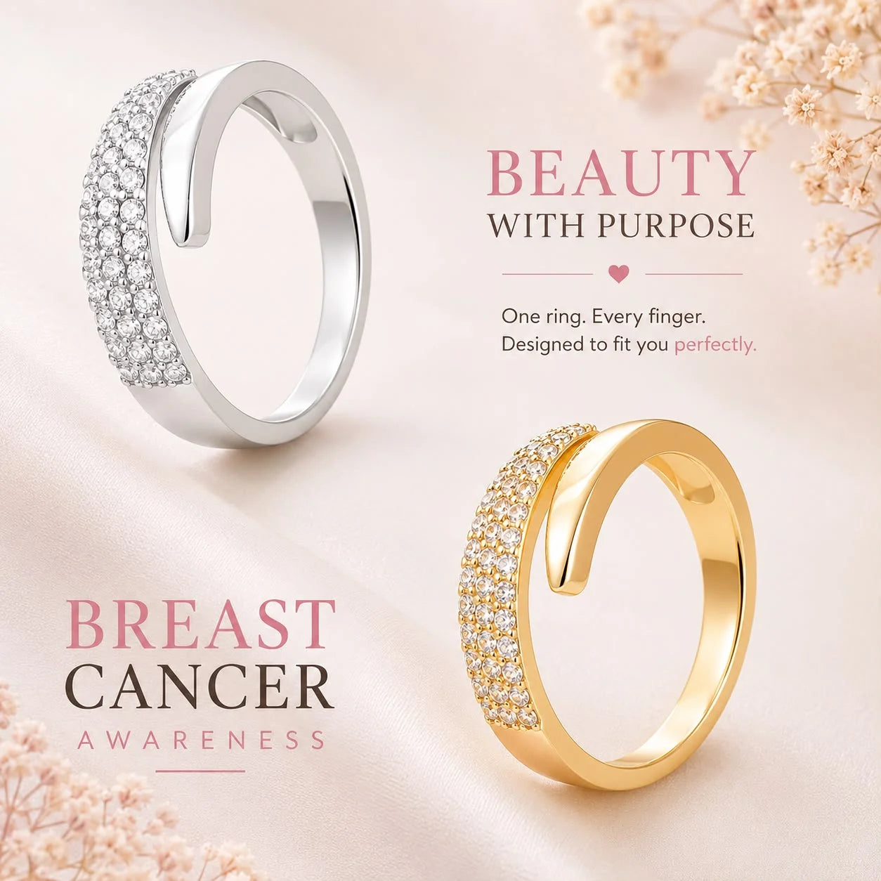 Breast Cancer Awareness | Adjustable Support Ring