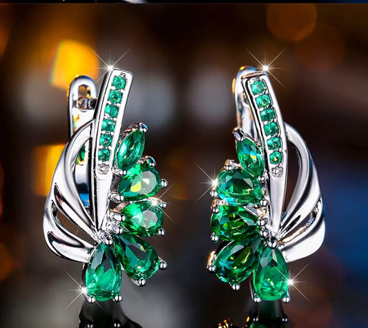 Emerald Wings of Hope™ Earrings – Ovarian Cancer Awareness