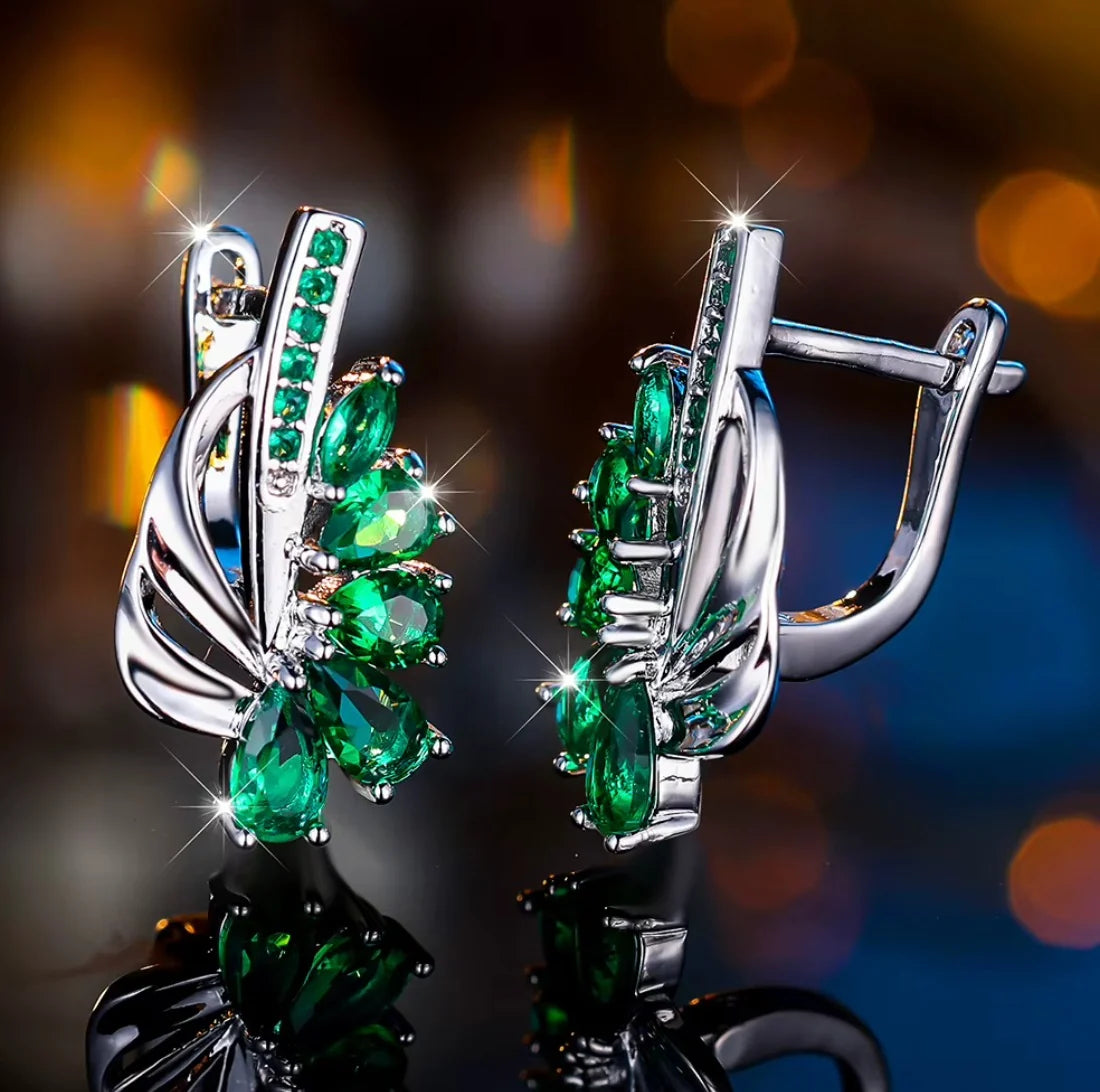 Emerald Wings of Hope™ Earrings – Ovarian Cancer Awareness