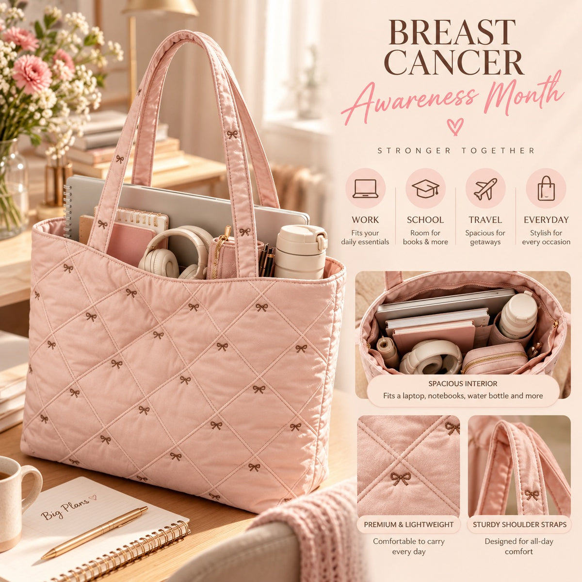 Awareness Month Ribbon Tote Bag 2026