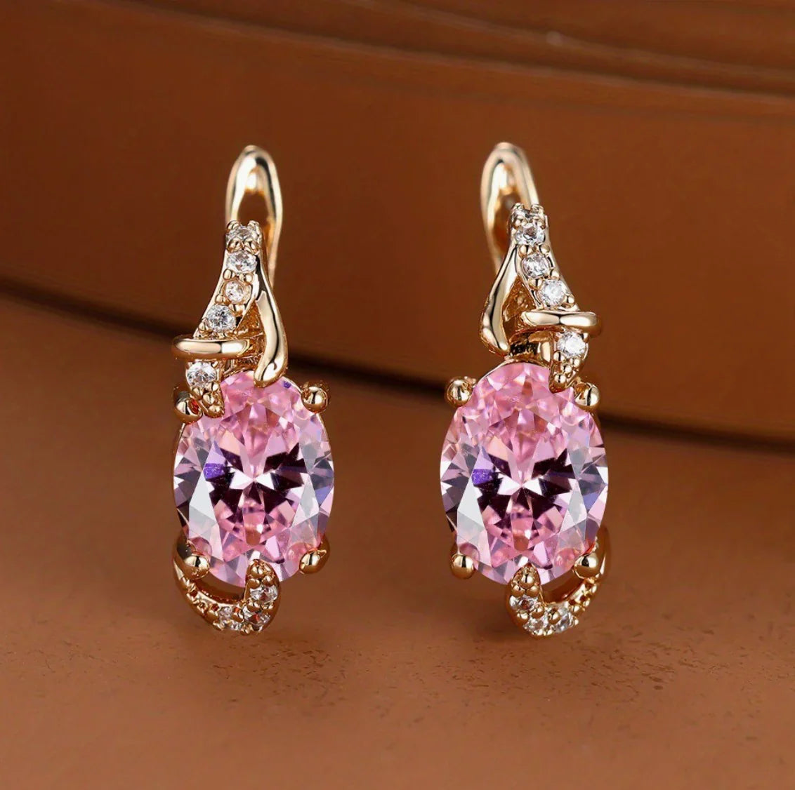 Breast Cancer Awareness Pink Serenity Teardrop Earrings – Symbol of Hope & Strength