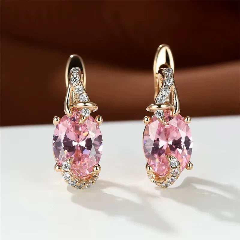 Breast Cancer Awareness Pink Serenity Teardrop Earrings – Symbol of Hope & Strength