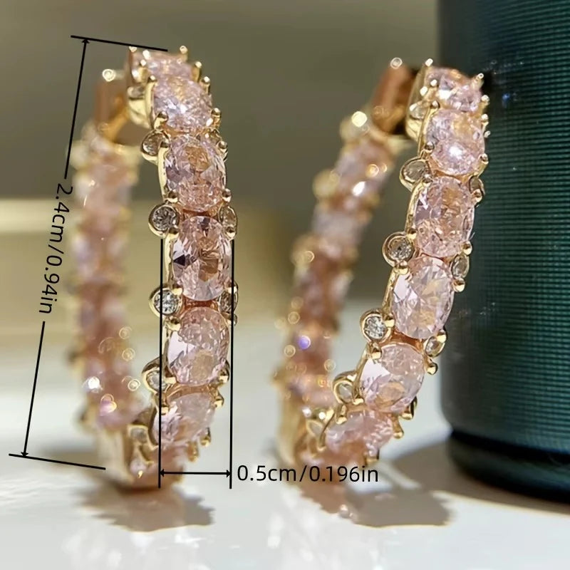 Exclusive Hope Earrings with Pink Crystals
