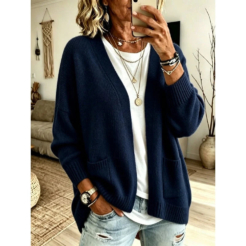 Everly Relaxed Open-Front Cardigan