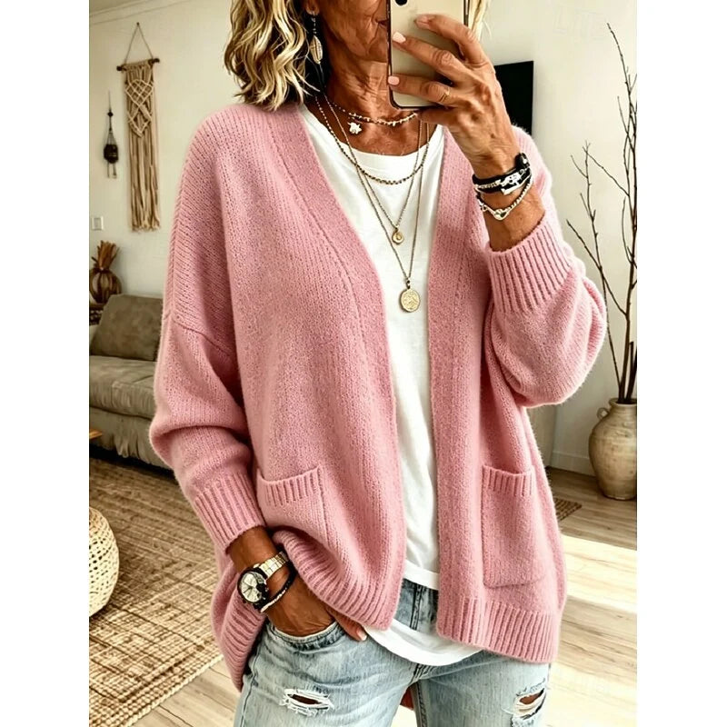 Everly Relaxed Open-Front Cardigan