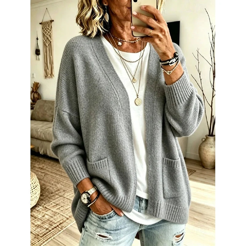 Everly Relaxed Open-Front Cardigan
